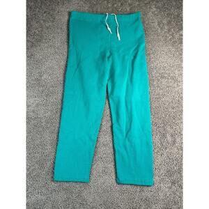 VINTAGE 70s Russell Athletic Sweatpants Mens L Green Teal Drawstring Gym Class